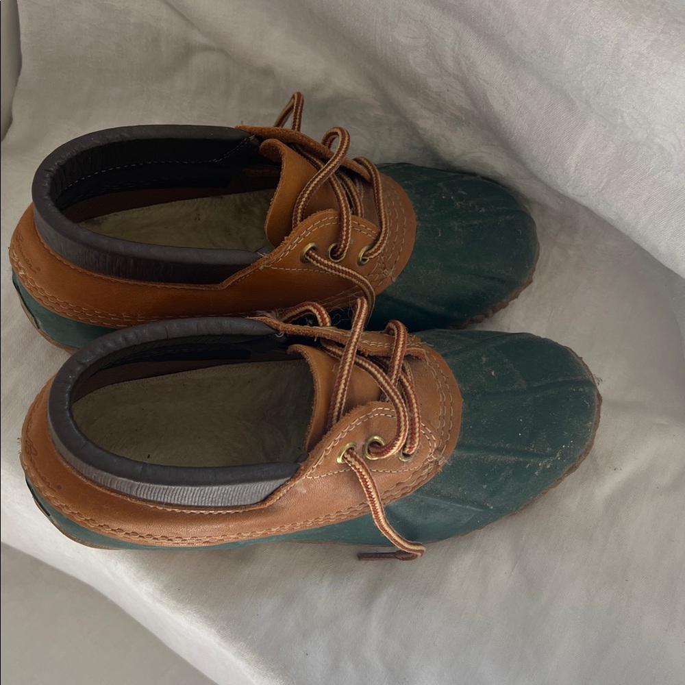 Eddie Bauer Brown and Green Duck ankle Boots